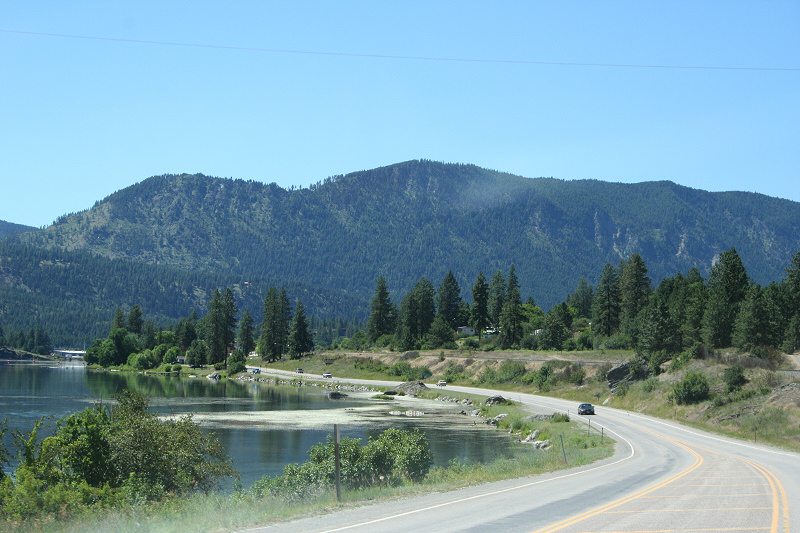 Heading north to the main part of town