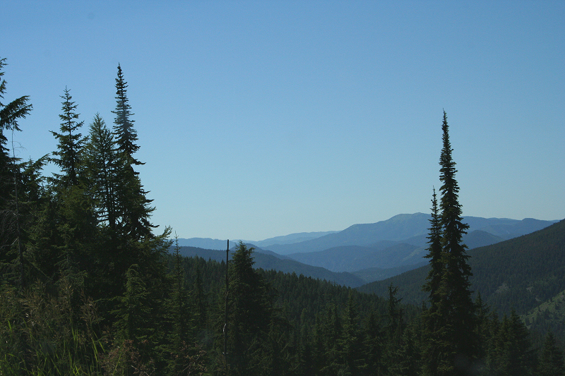 View near Thompson Pass going toward Idaho