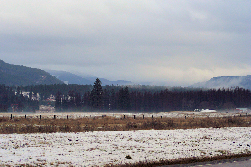 Near Thompson Falls in Winter